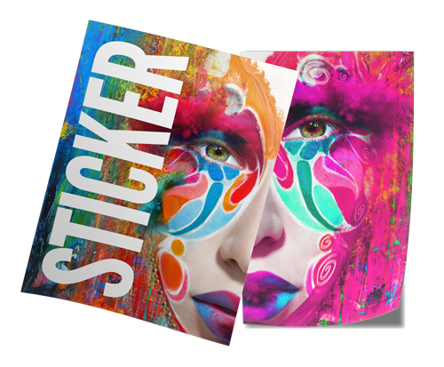 Klistremerker med trykk